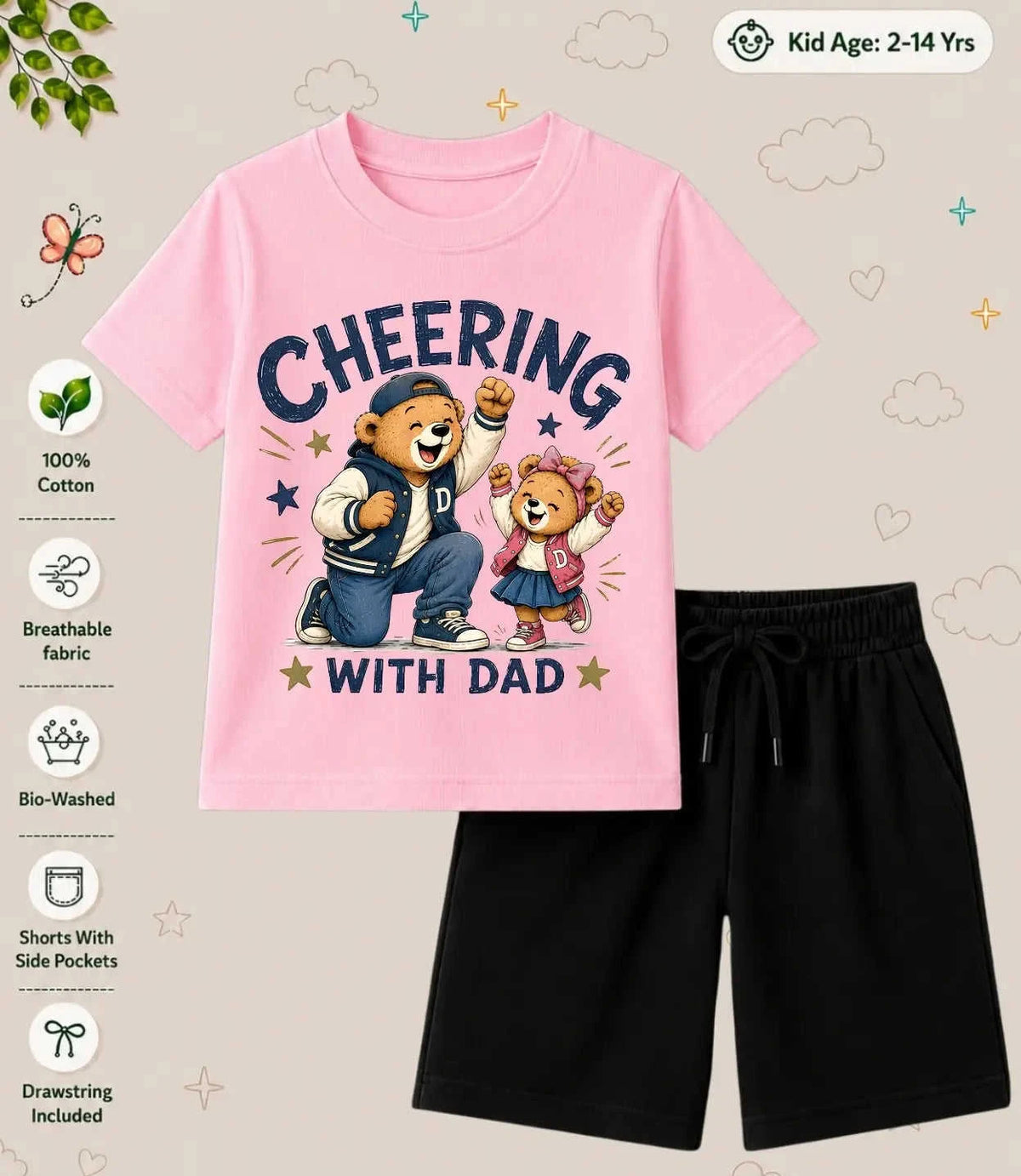 Mom - Dad Comforting Kid Co-ord Set Swiftsoul