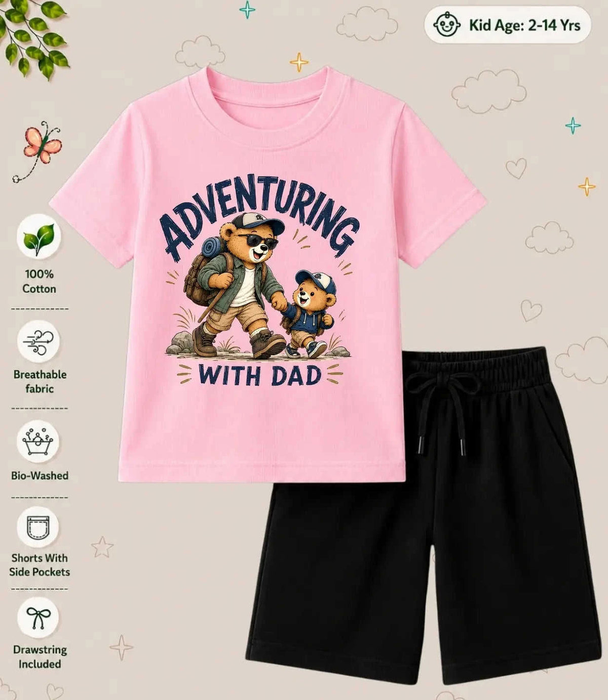 Mom - Dad Comforting Kid Co-ord Set Swiftsoul