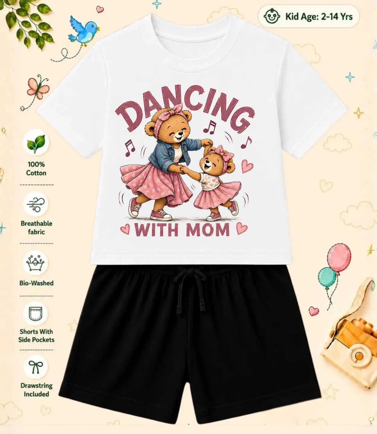 Mom - Dad Comforting Kid Co-ord Set Swiftsoul