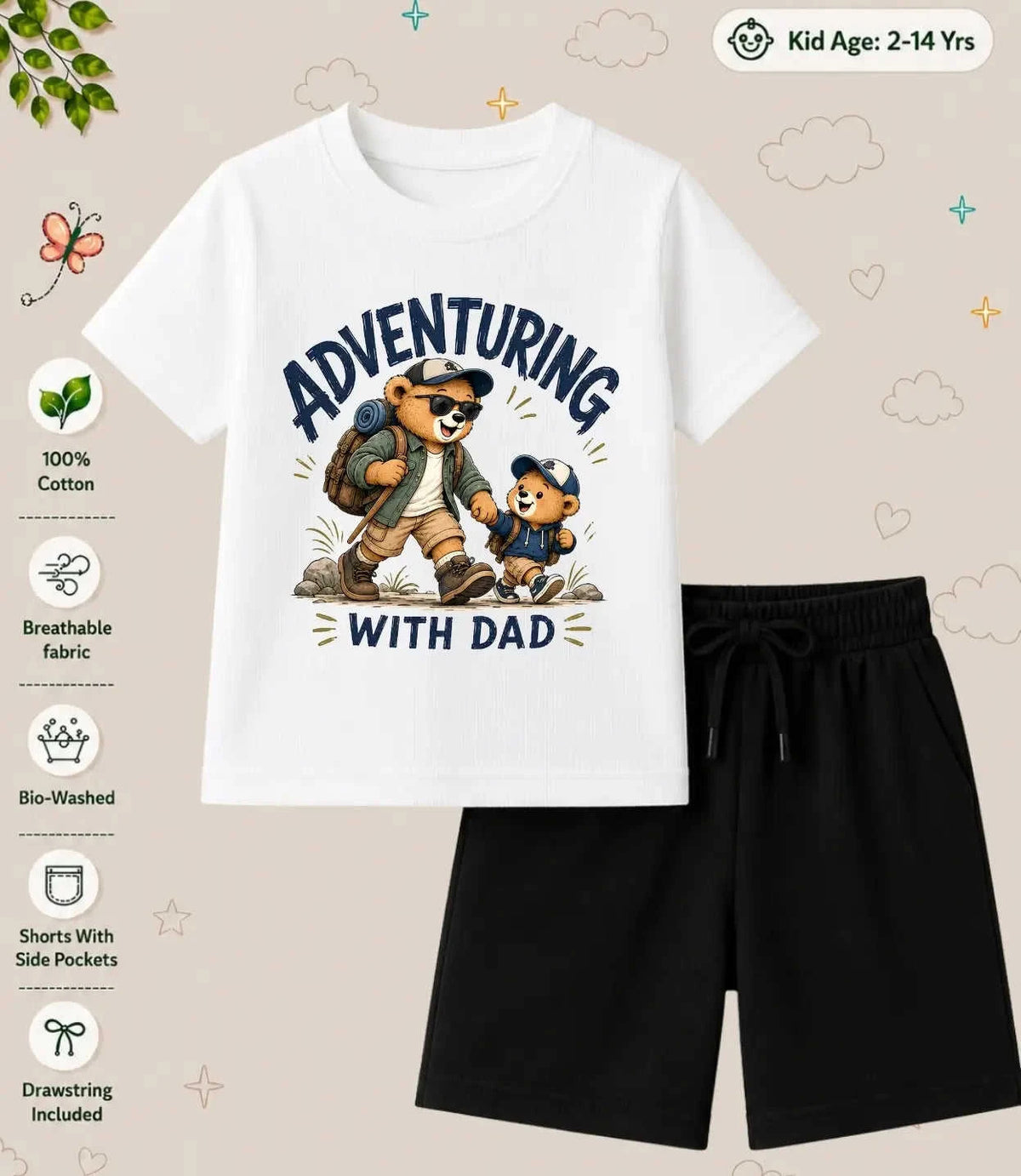 Mom - Dad Comforting Kid Co-ord Set Swiftsoul