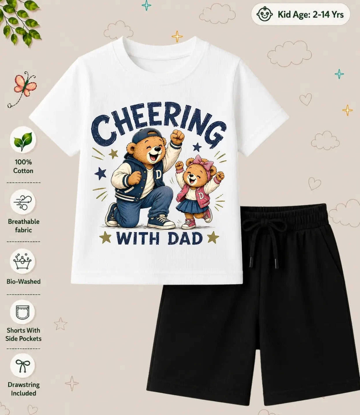 Mom - Dad Comforting Kid Co-ord Set Swiftsoul
