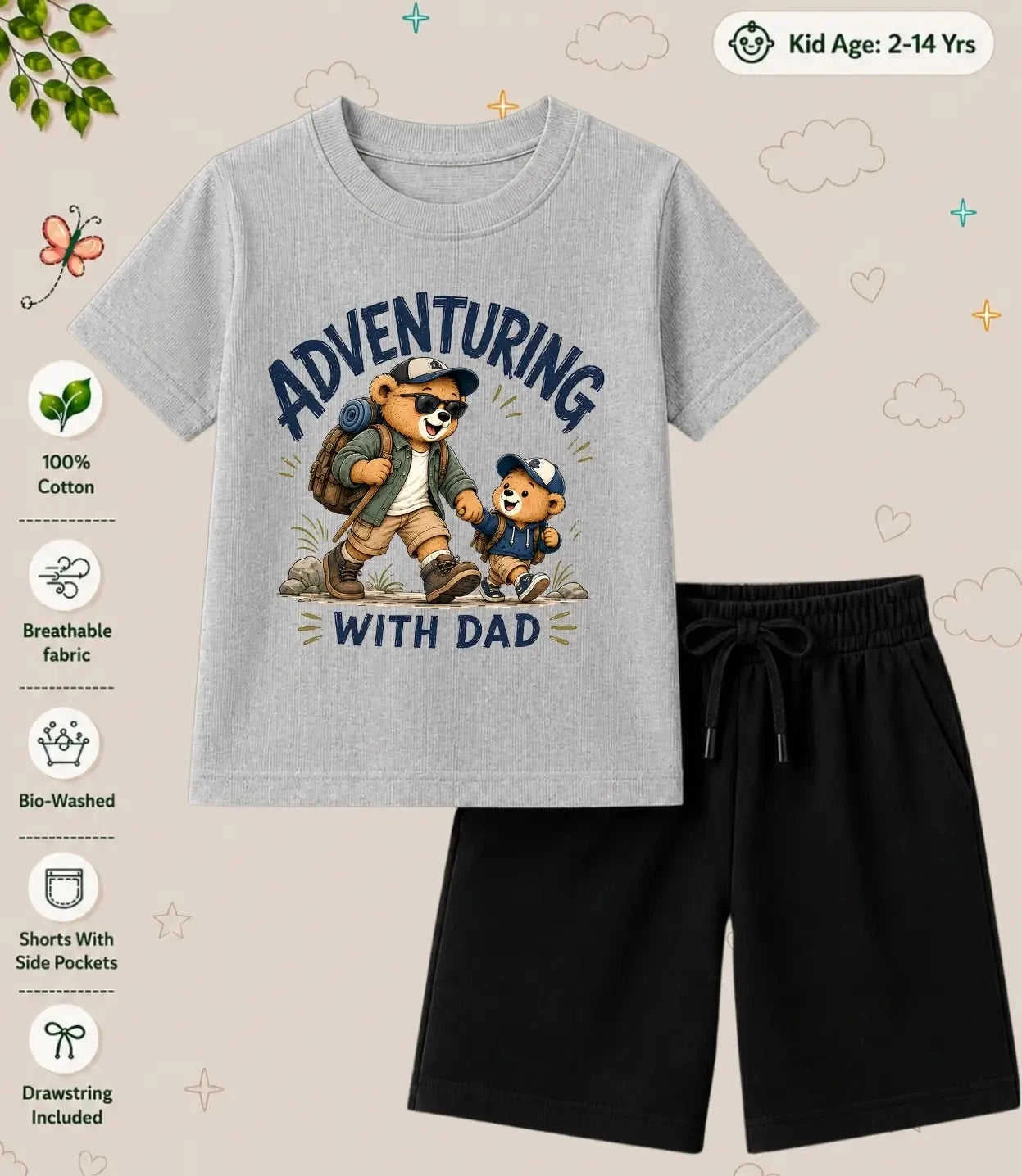 Mom - Dad Comforting Kid Co-ord Set Swiftsoul