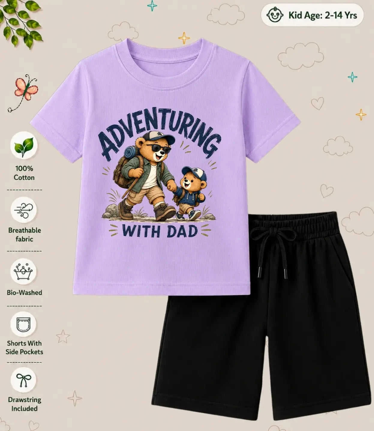 Mom - Dad Comforting Kid Co-ord Set Swiftsoul