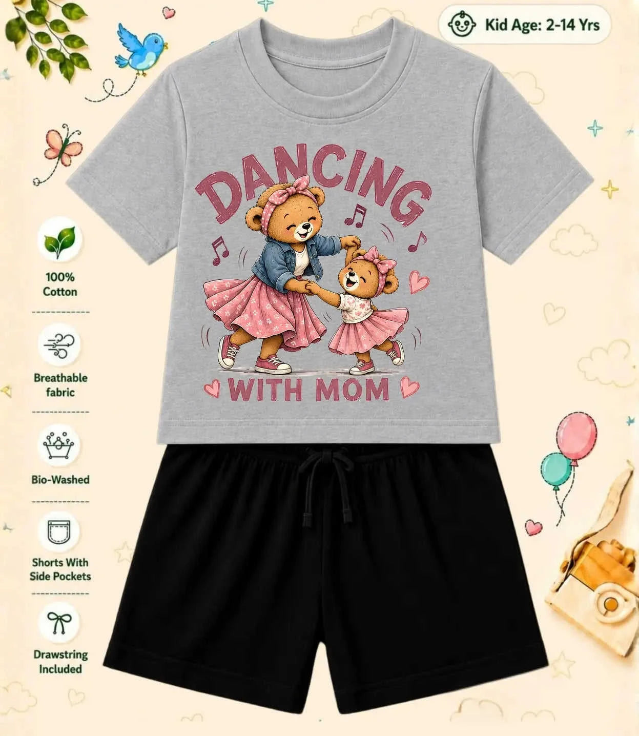 Mom - Dad Comforting Kid Co-ord Set Swiftsoul