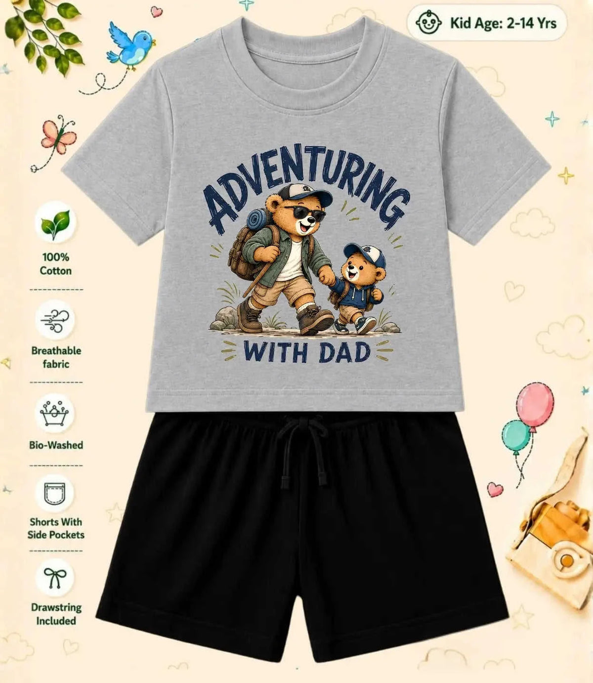 Mom - Dad Comforting Kid Co-ord Set Swiftsoul