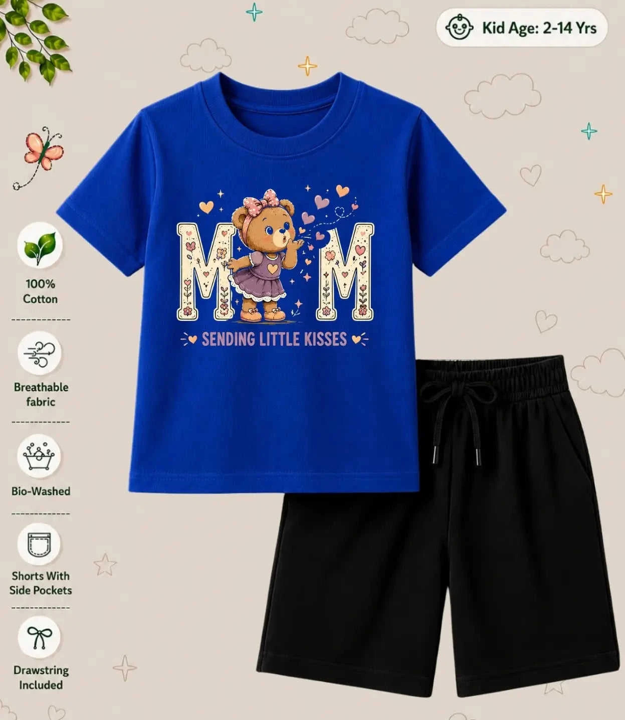 Mom - Dad Devoted Kid Co-ord Set Swiftsoul