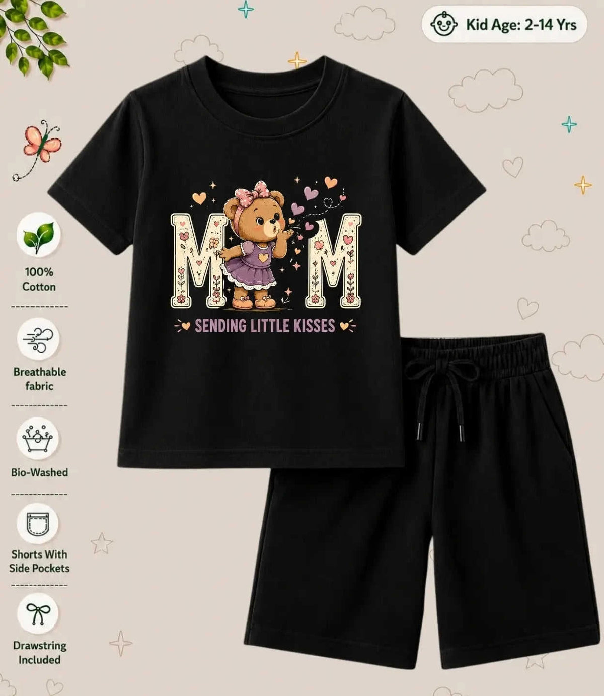 Mom - Dad Devoted Kid Co-ord Set Swiftsoul