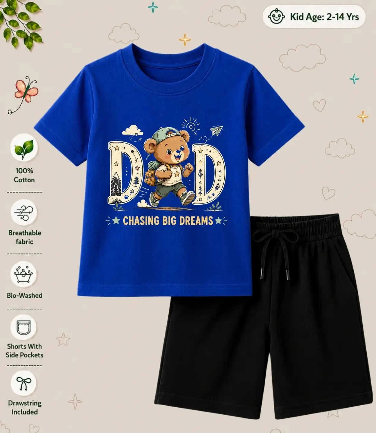 Mom - Dad Devoted Kid Co-ord Set Swiftsoul