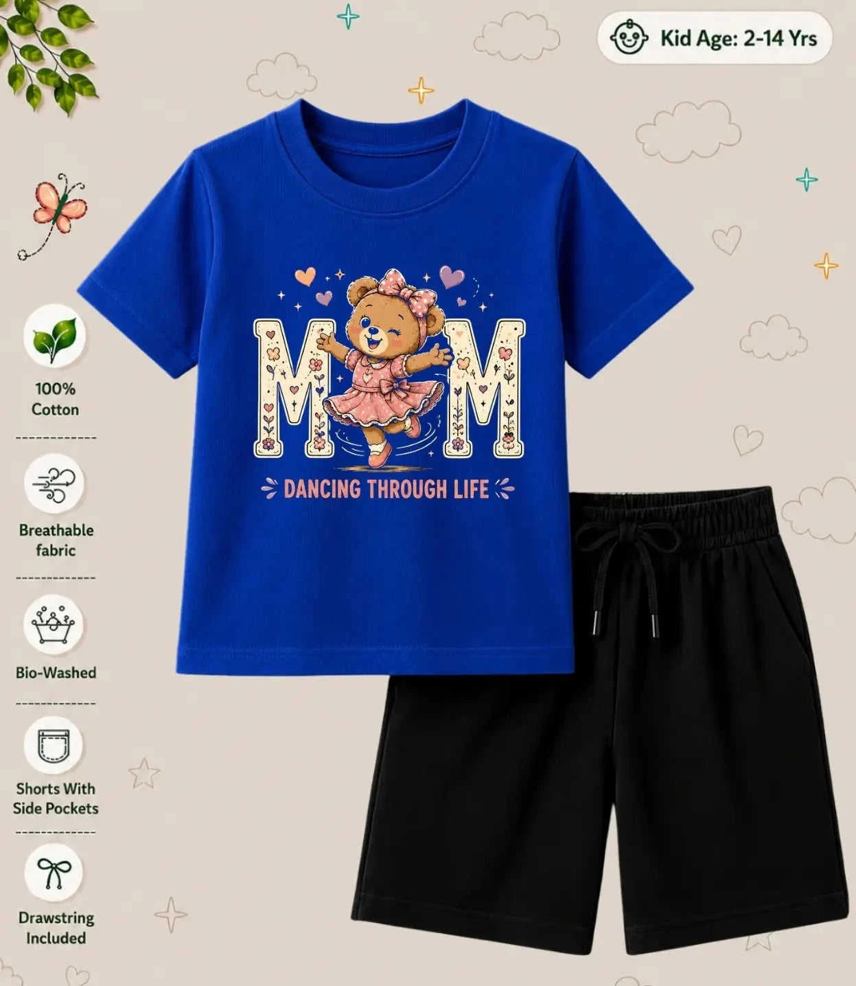 Mom - Dad Devoted Kid Co-ord Set Swiftsoul