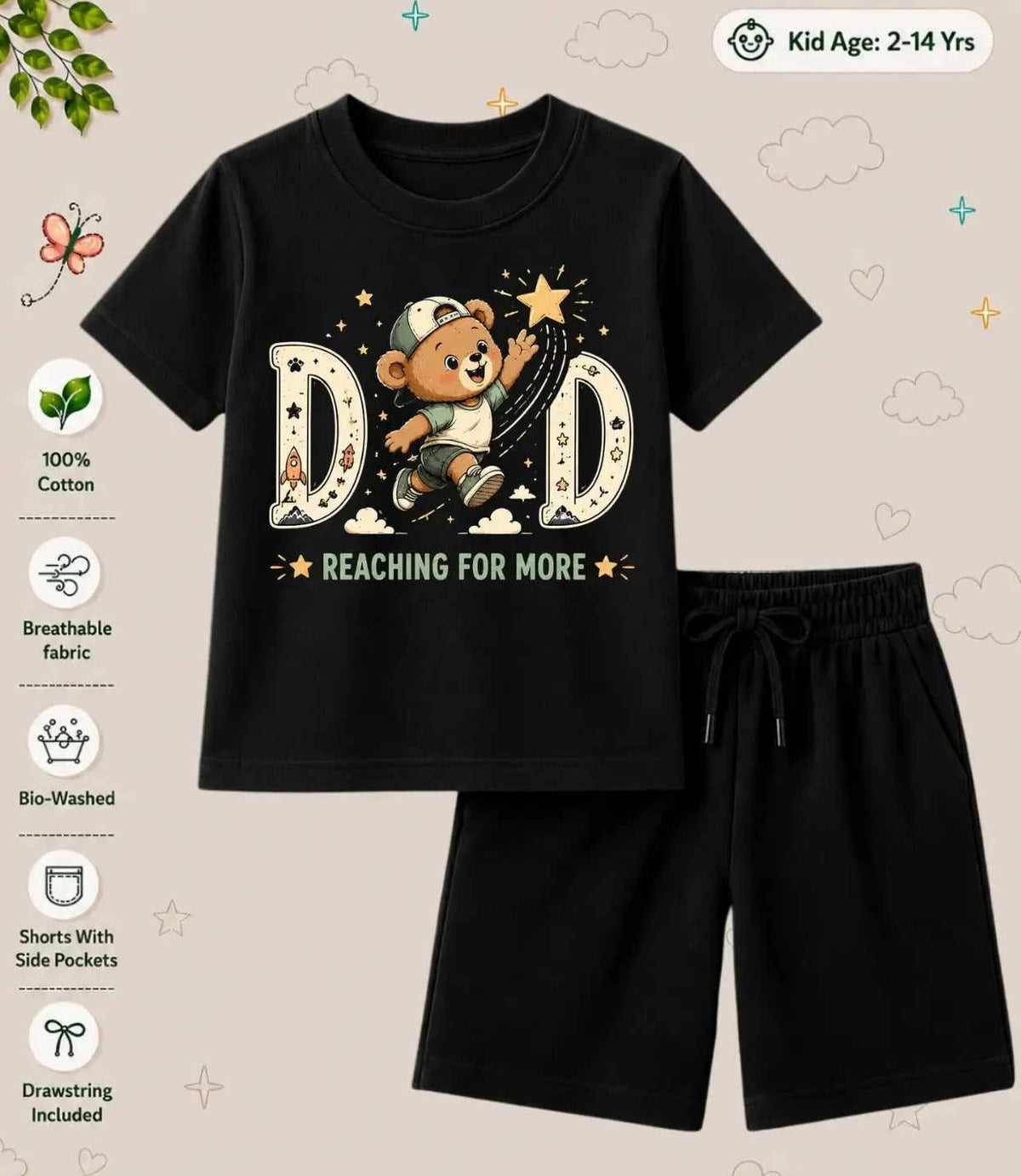 Mom - Dad Devoted Kid Co-ord Set Swiftsoul