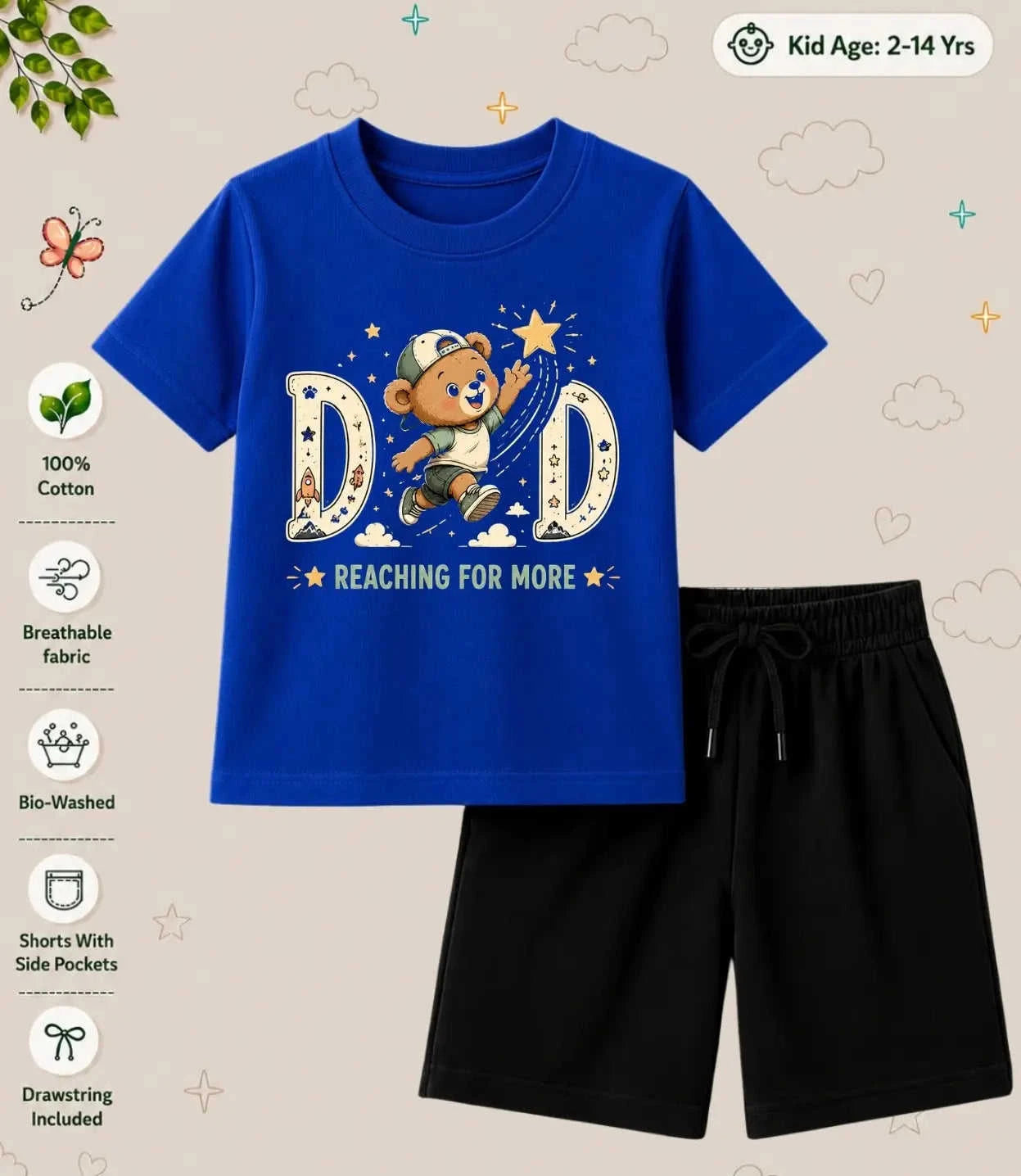 Mom - Dad Devoted Kid Co-ord Set Swiftsoul
