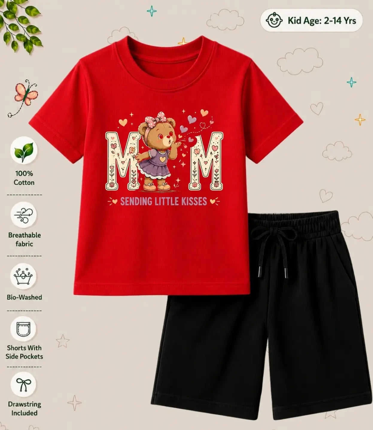 Mom - Dad Devoted Kid Co-ord Set Swiftsoul