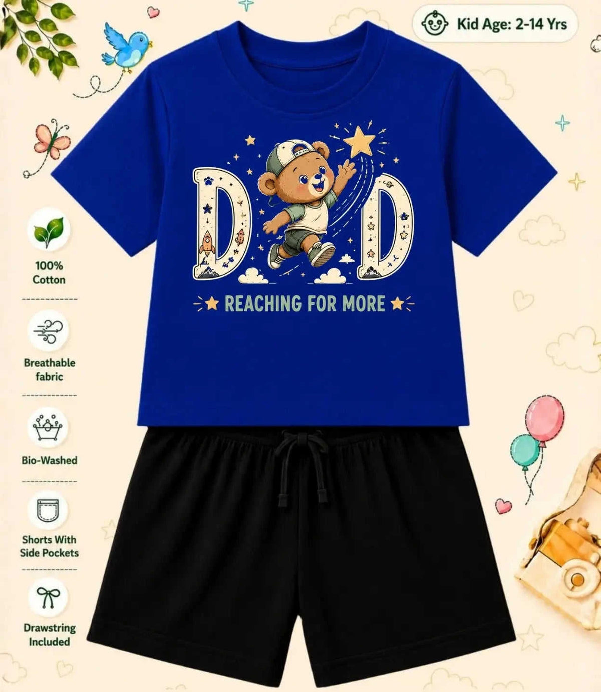 Mom - Dad Devoted Kid Co-ord Set Swiftsoul