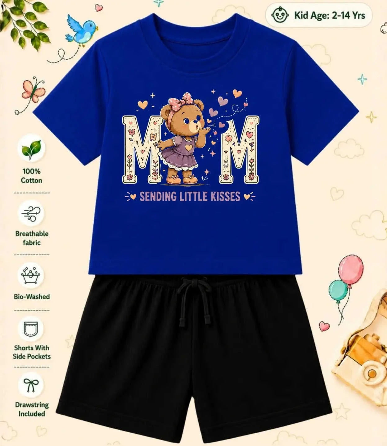 Mom - Dad Devoted Kid Co-ord Set Swiftsoul