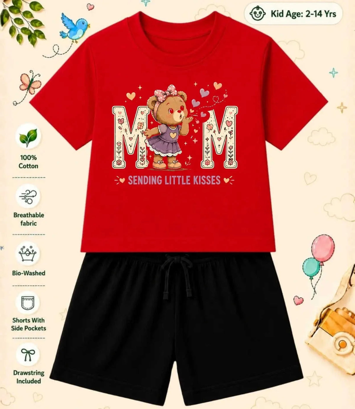 Mom - Dad Devoted Kid Co-ord Set Swiftsoul
