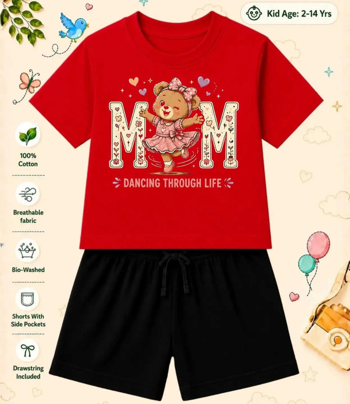 Mom - Dad Devoted Kid Co-ord Set Swiftsoul