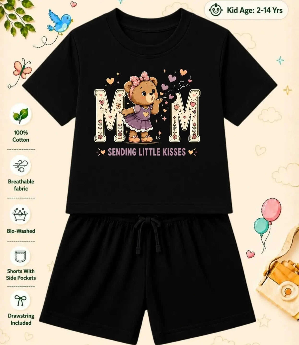 Mom - Dad Devoted Kid Co-ord Set Swiftsoul