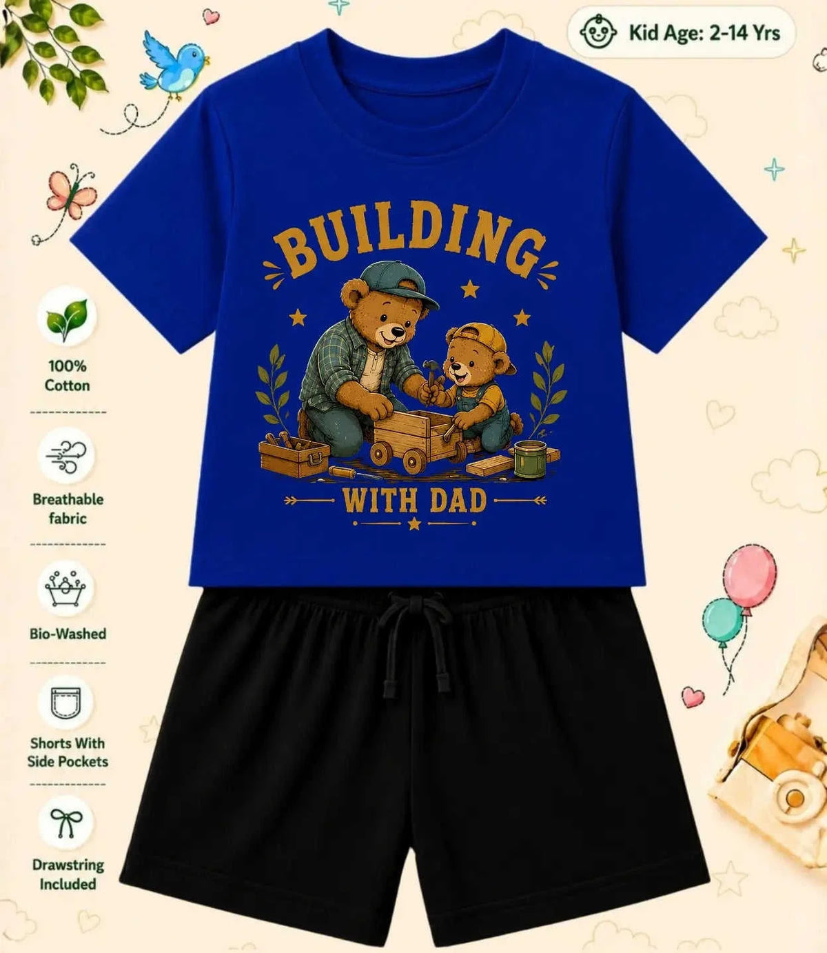 Mom - Dad Encouraging Kid Co-ord Set Swiftsoul