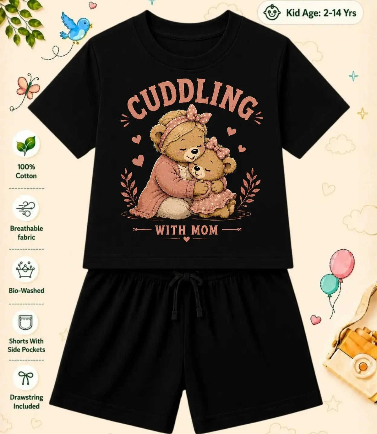 Mom - Dad Encouraging Kid Co-ord Set Swiftsoul