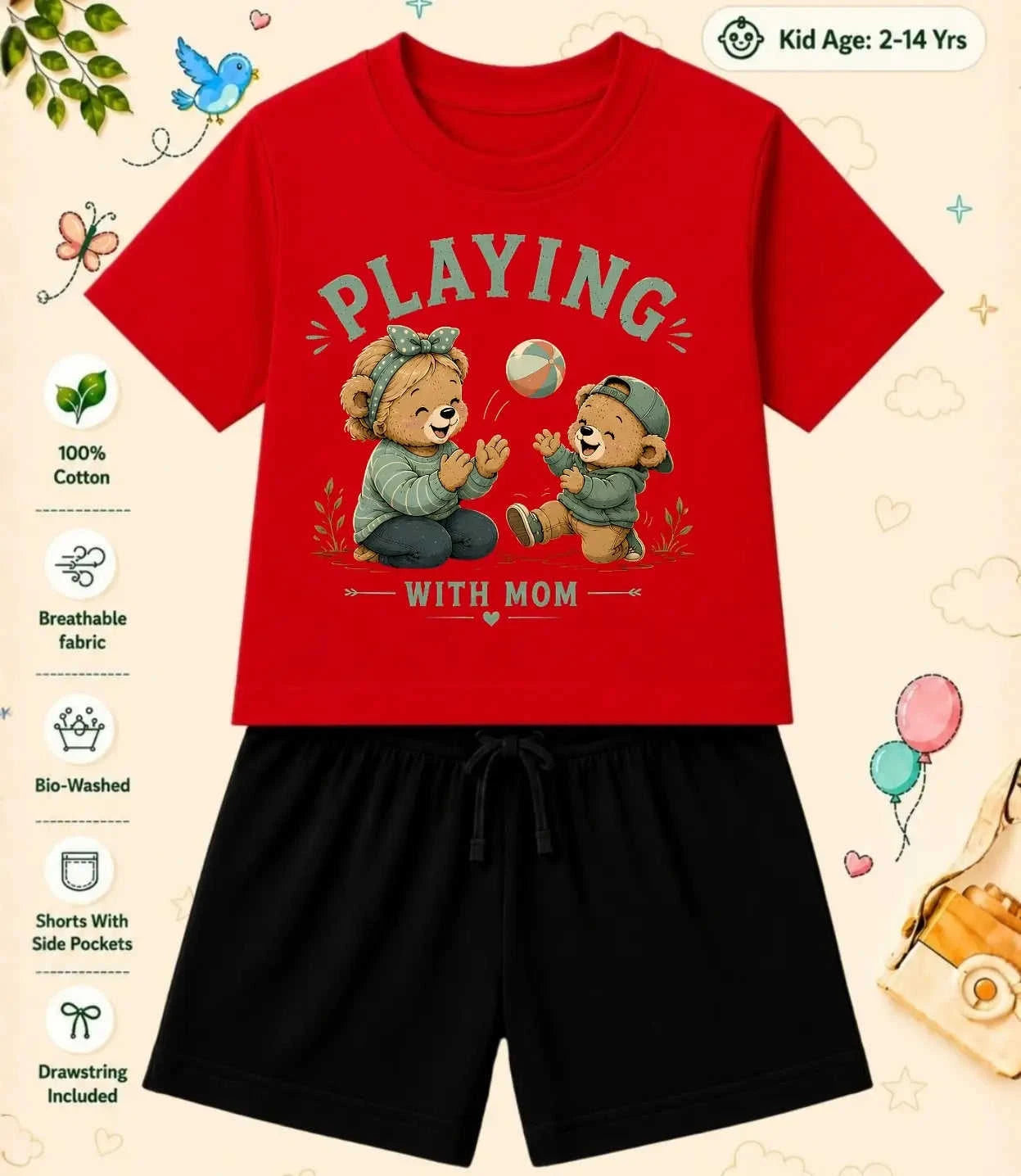 Mom - Dad Encouraging Kid Co-ord Set Swiftsoul