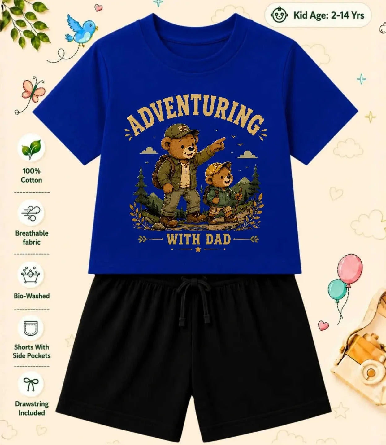 Mom - Dad Encouraging Kid Co-ord Set Swiftsoul