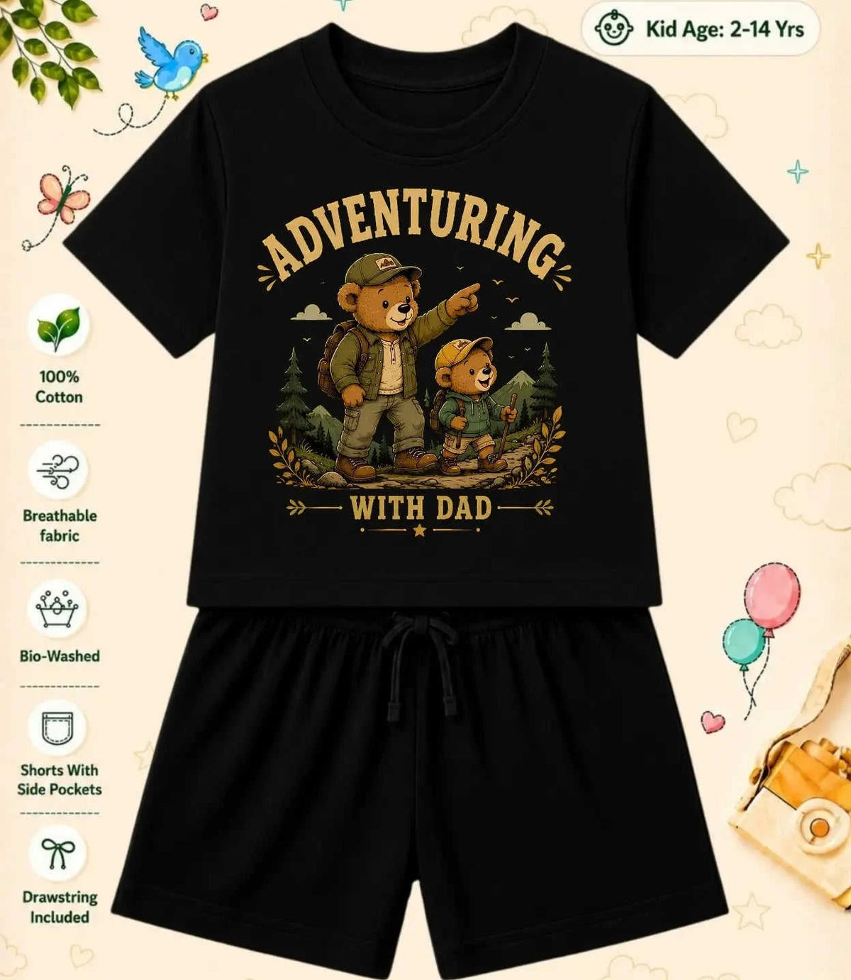 Mom - Dad Encouraging Kid Co-ord Set Swiftsoul