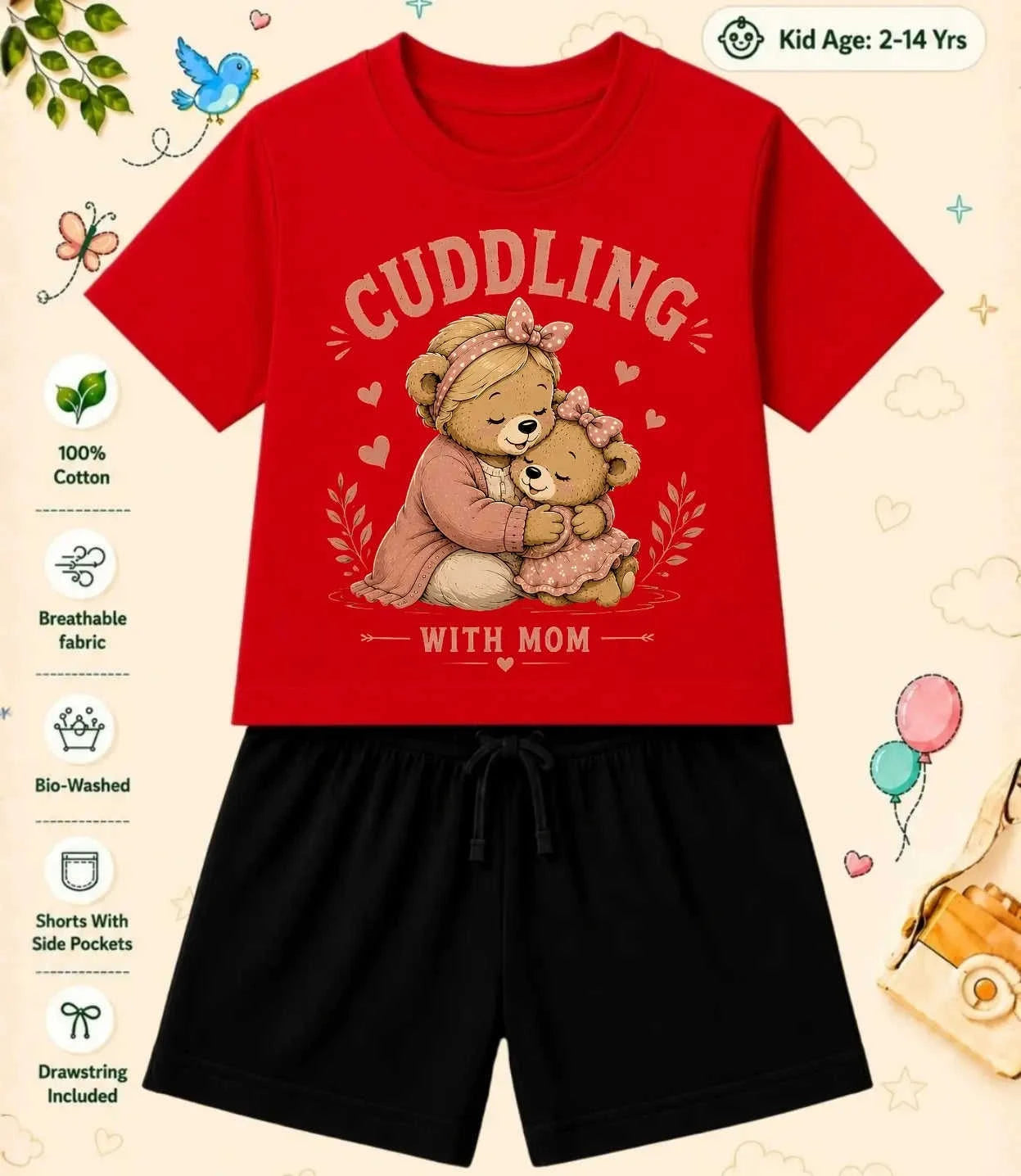 Mom - Dad Encouraging Kid Co-ord Set Swiftsoul