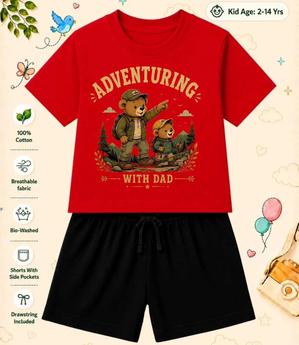 Mom - Dad Encouraging Kid Co-ord Set Swiftsoul