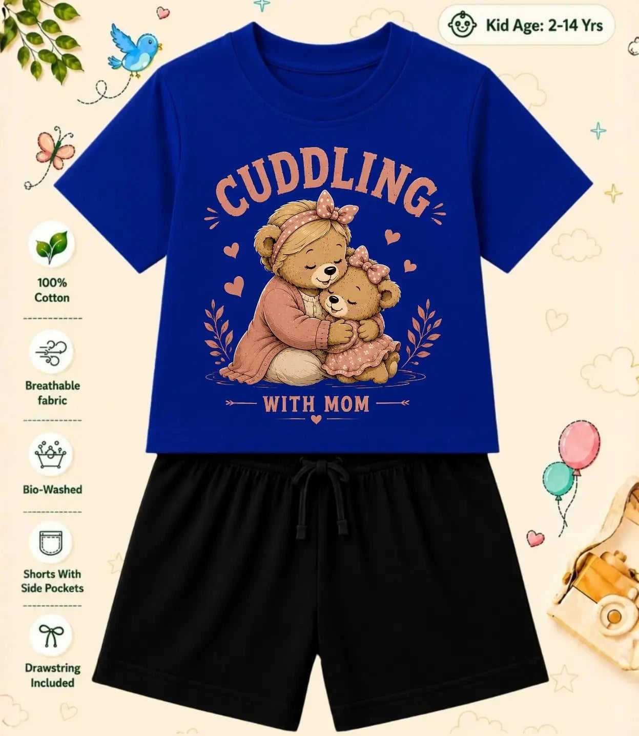 Mom - Dad Encouraging Kid Co-ord Set Swiftsoul