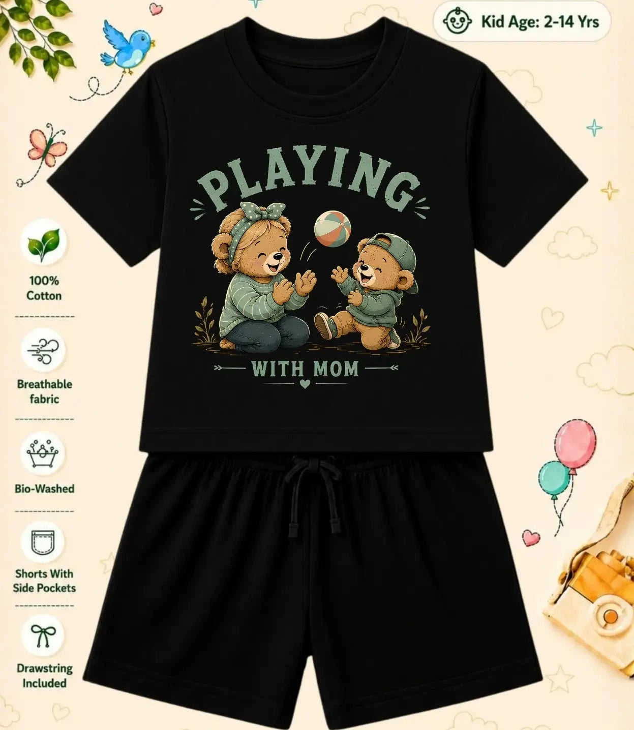 Mom - Dad Encouraging Kid Co-ord Set Swiftsoul
