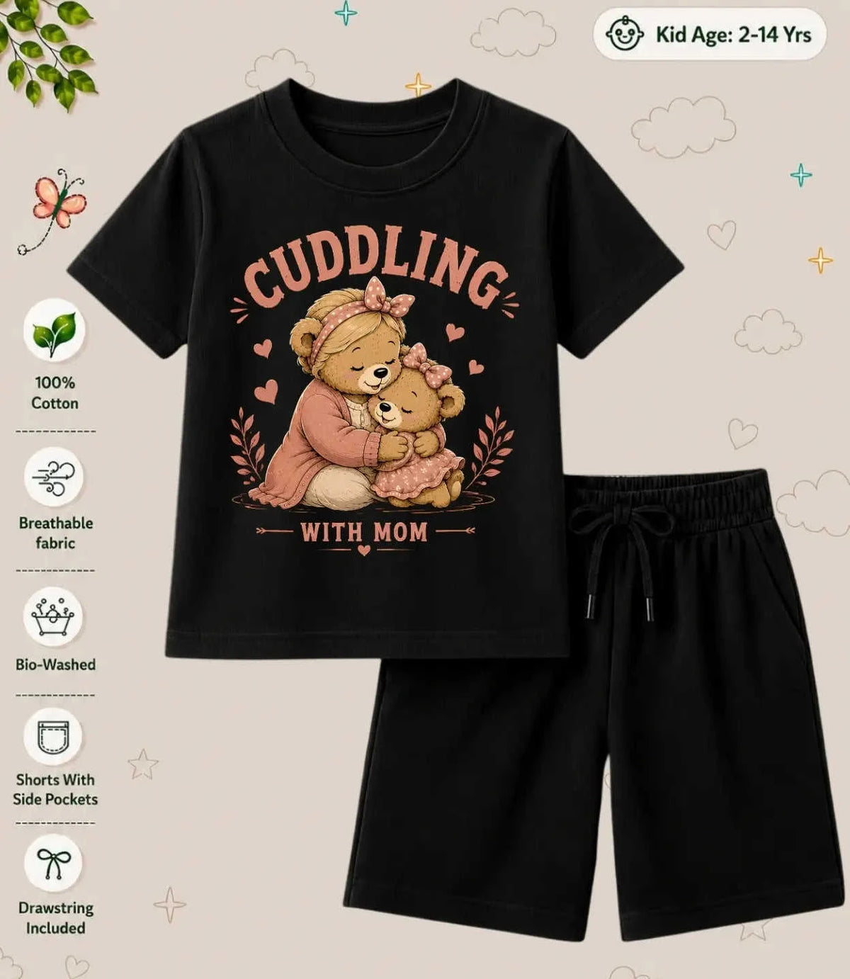Mom - Dad Encouraging Kid Co-ord Set Swiftsoul
