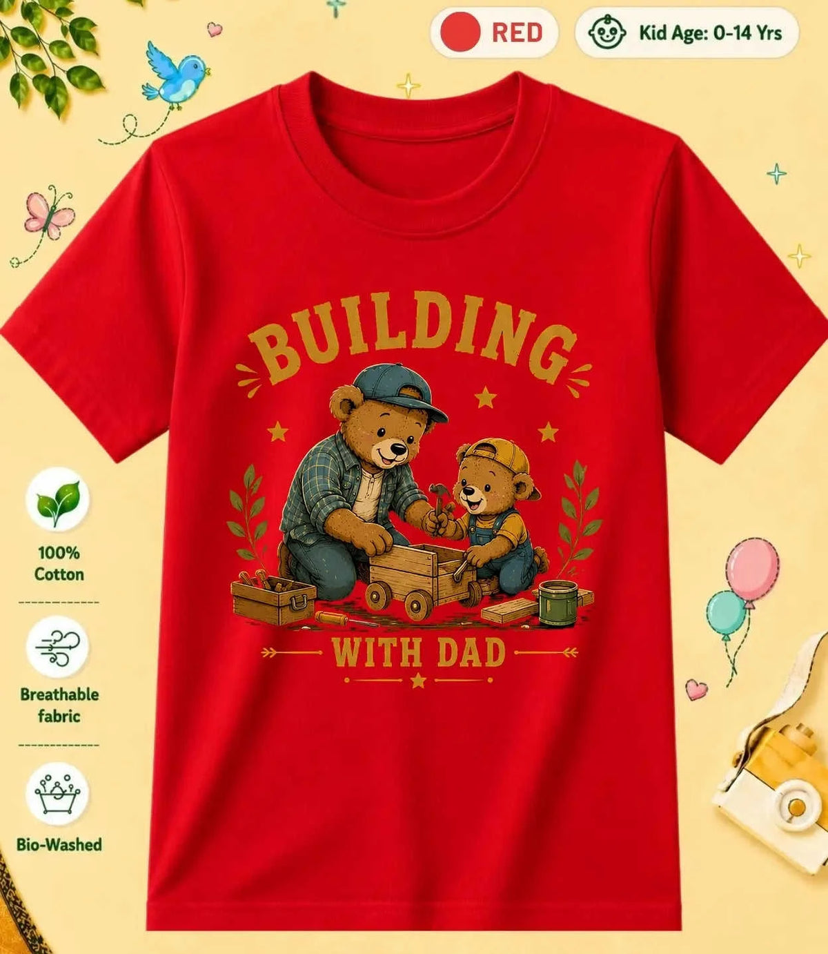 Mom & Dad's Little Champ Kid Cotton Tee Swiftsoul
