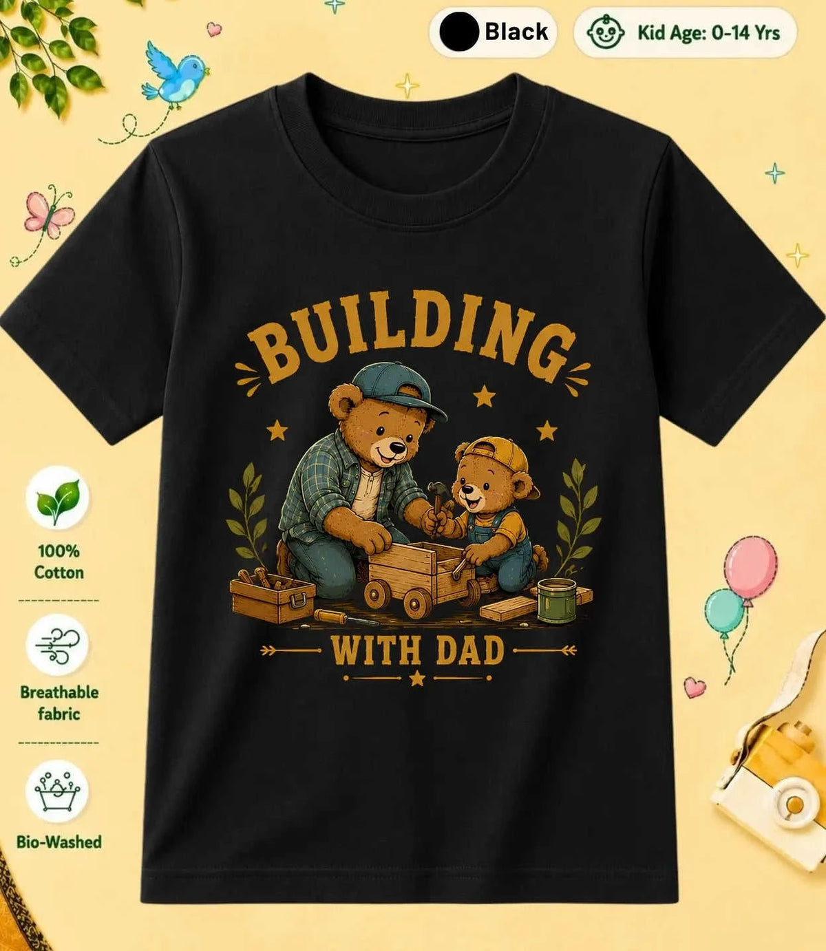 Mom & Dad's Little Champ Kid Cotton Tee Swiftsoul