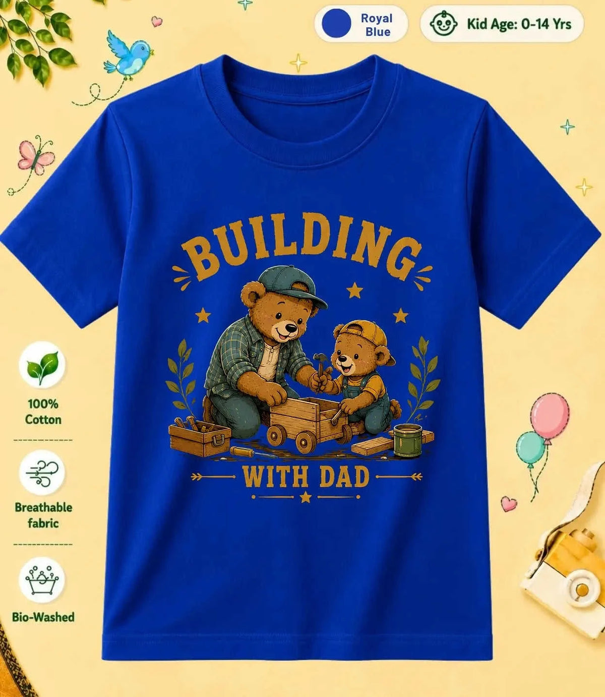 Mom & Dad's Little Champ Kid Cotton Tee Swiftsoul