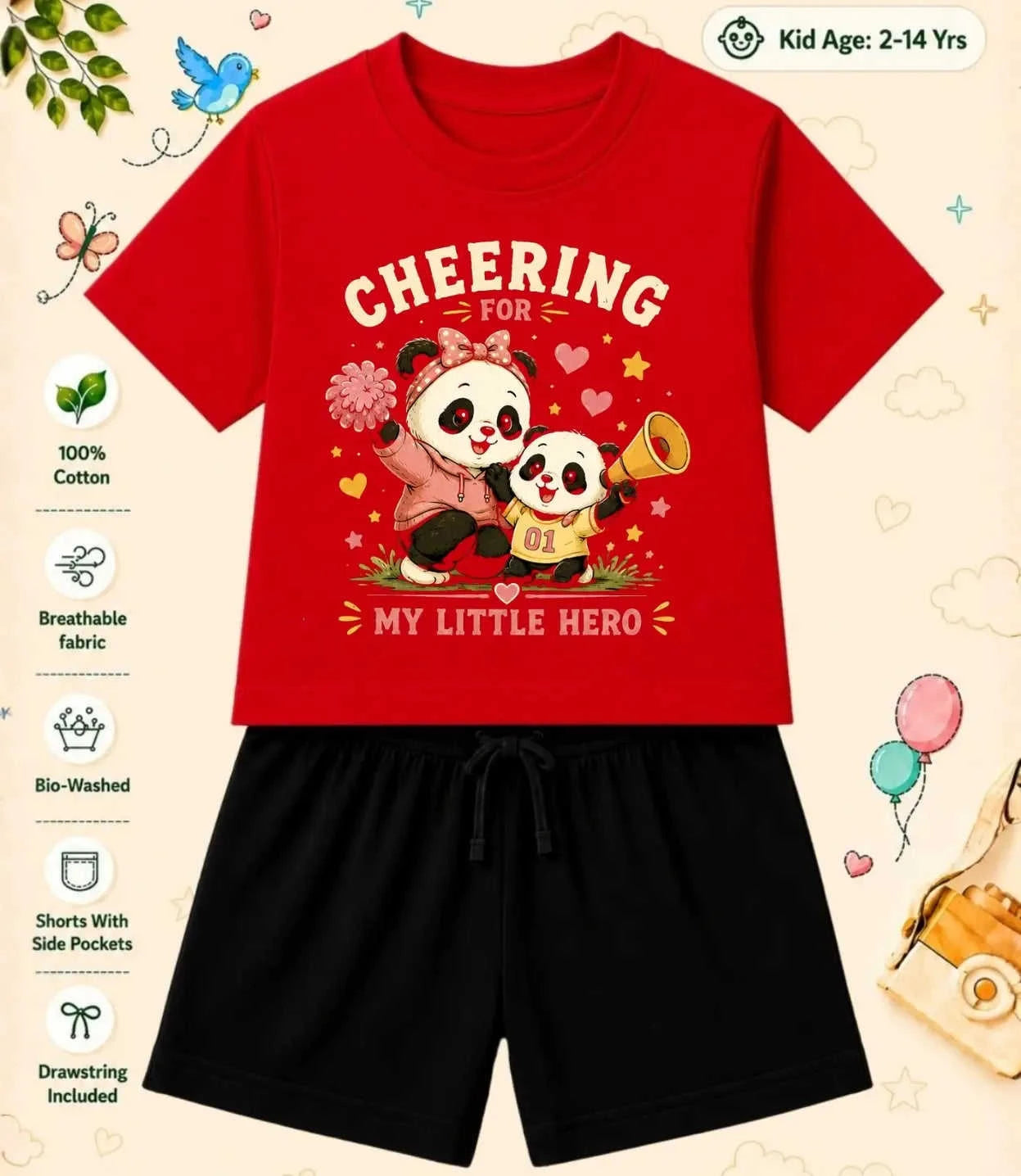 Mom - Dad Supportive Kid Co-ord Set Swiftsoul