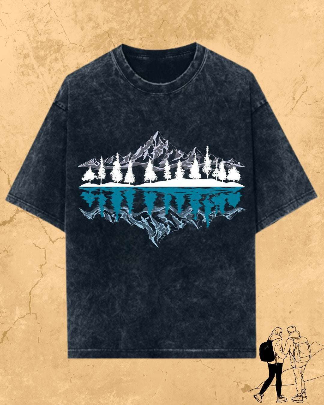 Mountain Reflection Cotton Tshirt