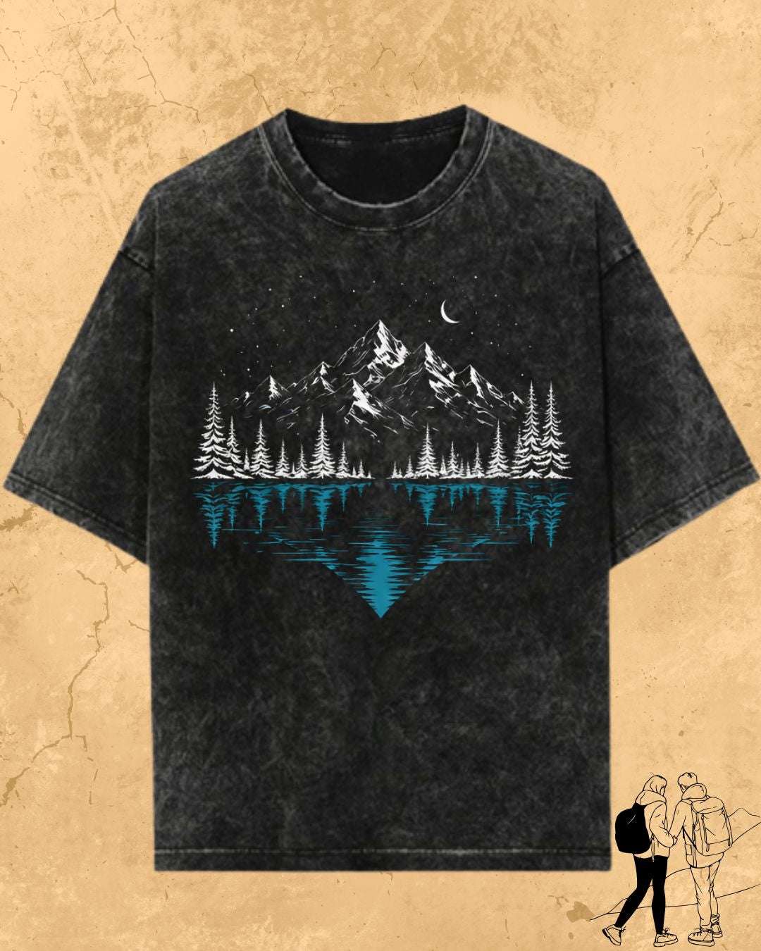 Mountain Reflection Cotton Tshirt Billien LLC 