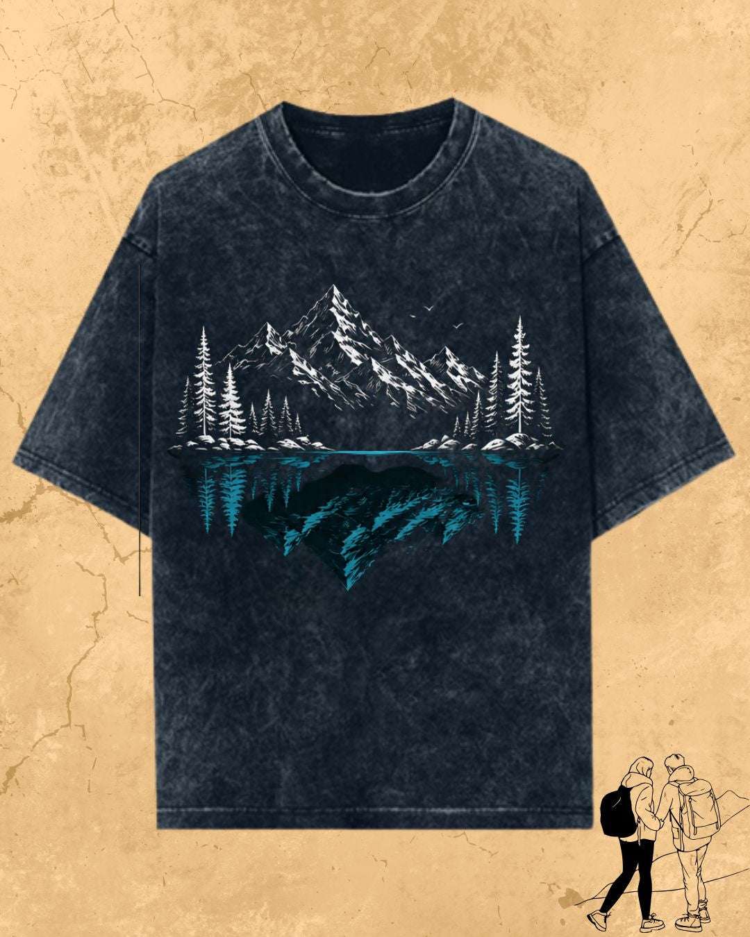 Mountain Reflection Cotton Tshirt Billien LLC 