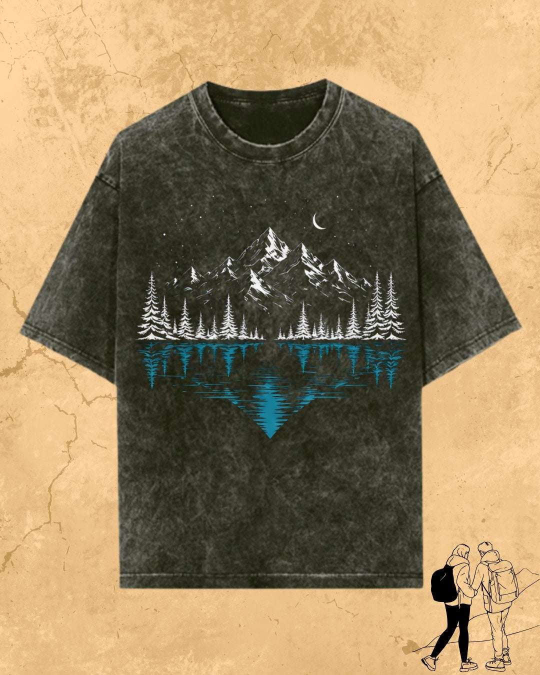 Mountain Reflection Cotton Tshirt Billien LLC 