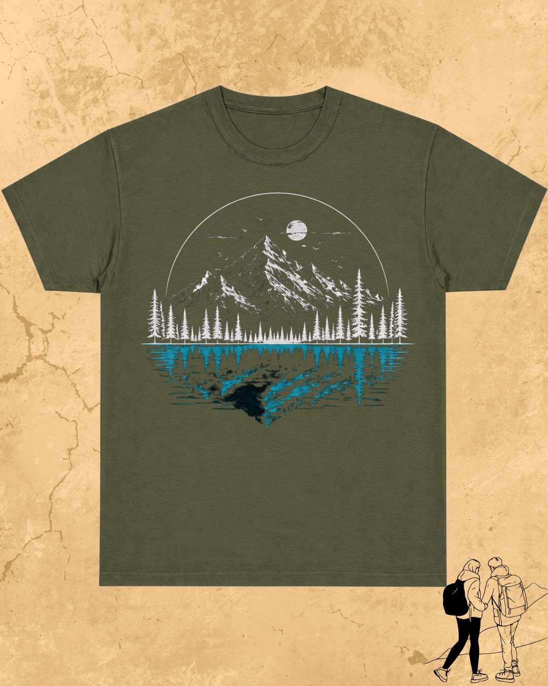 Mountain Reflection Cotton Tshirt Swiftsoul 