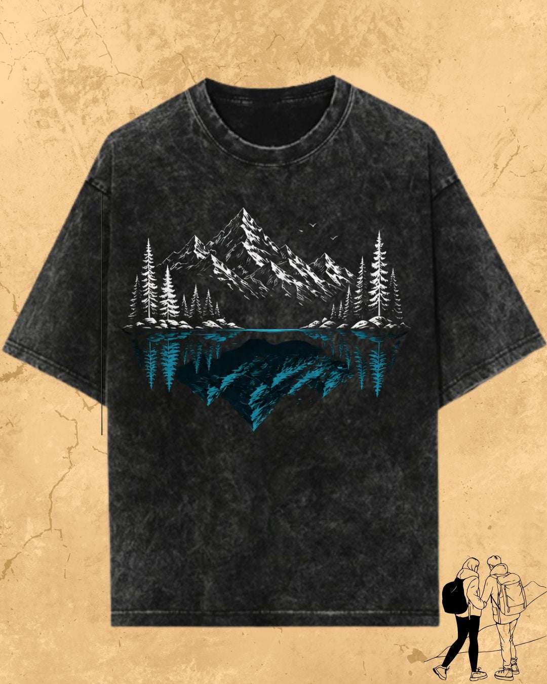 Mountain Reflection Cotton Tshirt Swiftsoul 