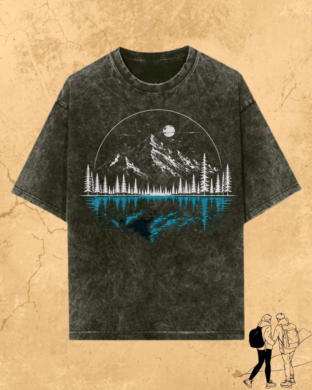 Mountain Reflection Cotton Tshirt Swiftsoul 