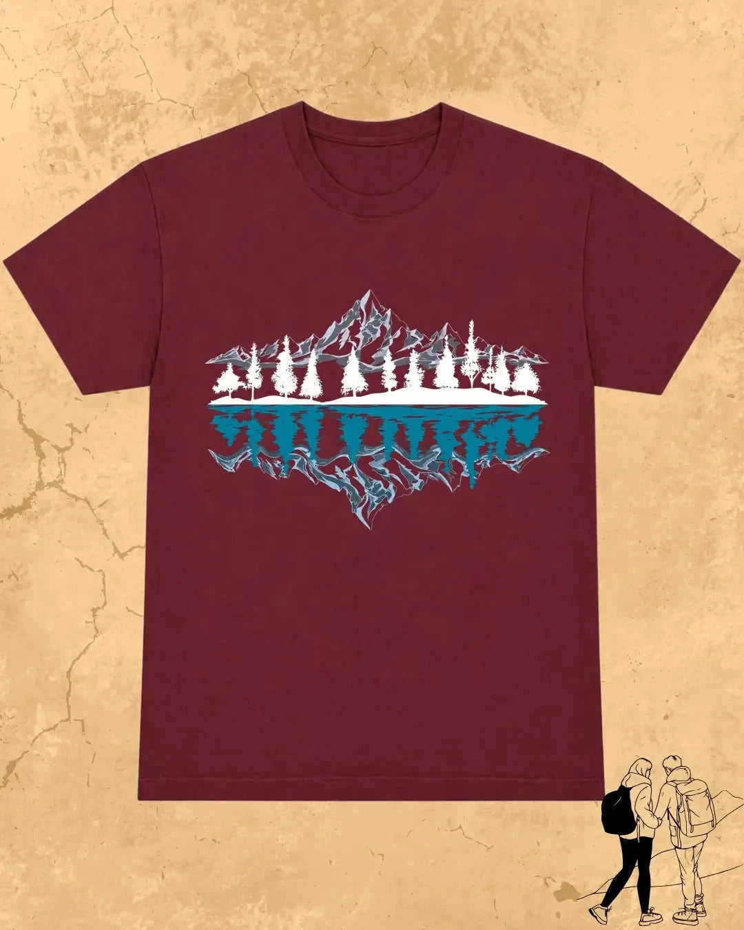 Mountain Reflection Cotton Tshirt Swiftsoul
