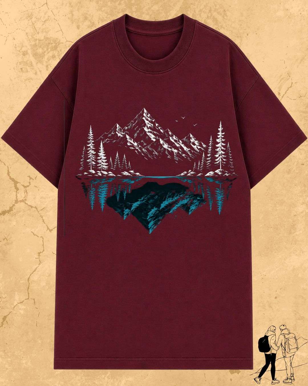 Mountain Reflection Cotton Tshirt Swiftsoul 