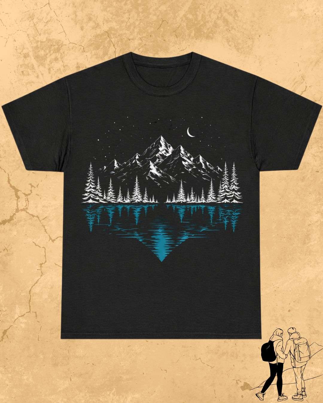 Mountain Reflection Cotton Tshirt Swiftsoul 