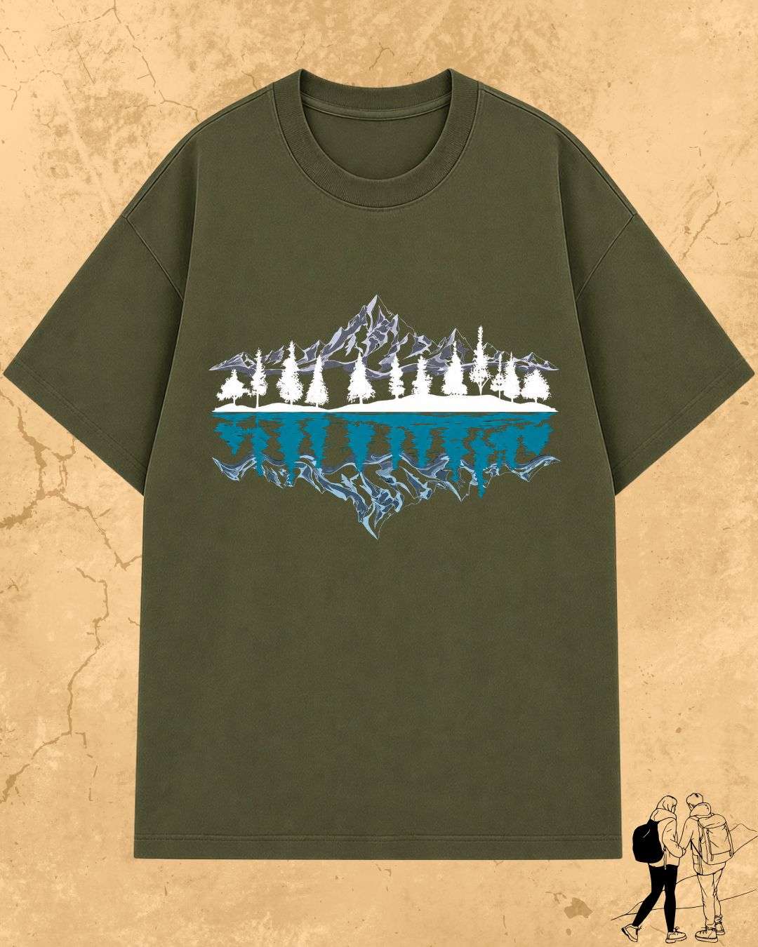 Mountain Reflection Cotton Tshirt Swiftsoul 