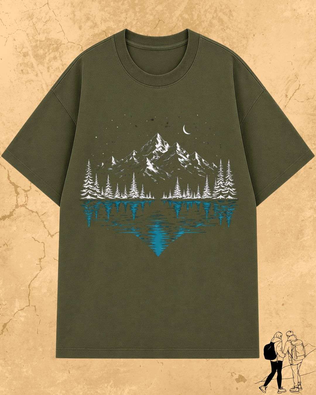 Mountain Reflection Cotton Tshirt Swiftsoul 