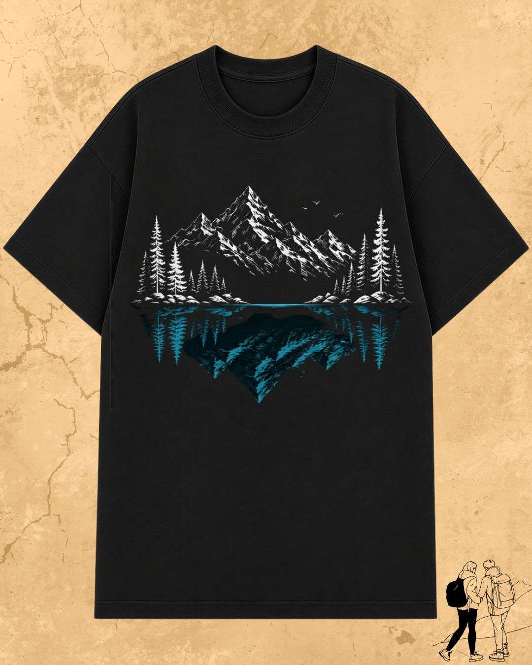Mountain Reflection Cotton Tshirt Swiftsoul 