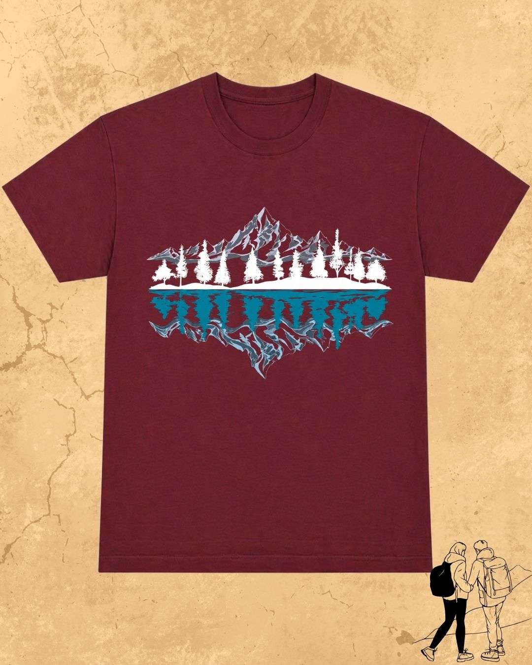 Mountain Reflection Cotton Tshirt Swiftsoul 