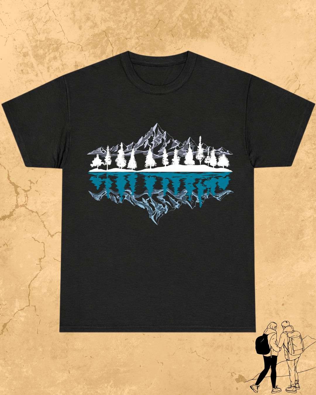 Mountain Reflection Cotton Tshirt Swiftsoul 